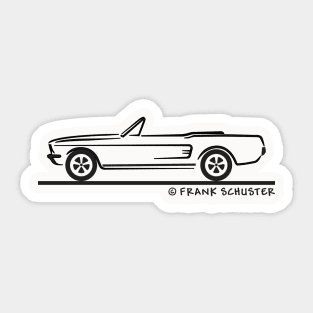 1968 Mustang Convertible Roadster Sticker